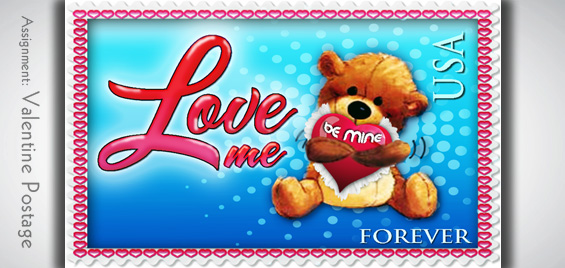 Valentine Postage Stamp