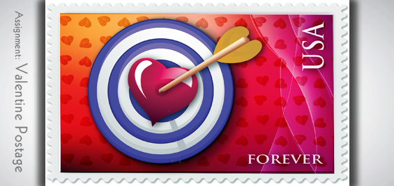 Valentine Postage Stamp